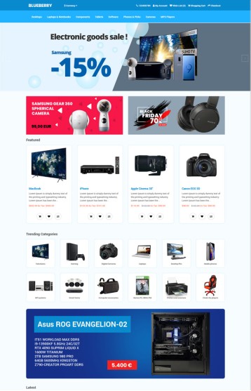 Blueberry - Electronics, Mobile, Toys - Responsive Template